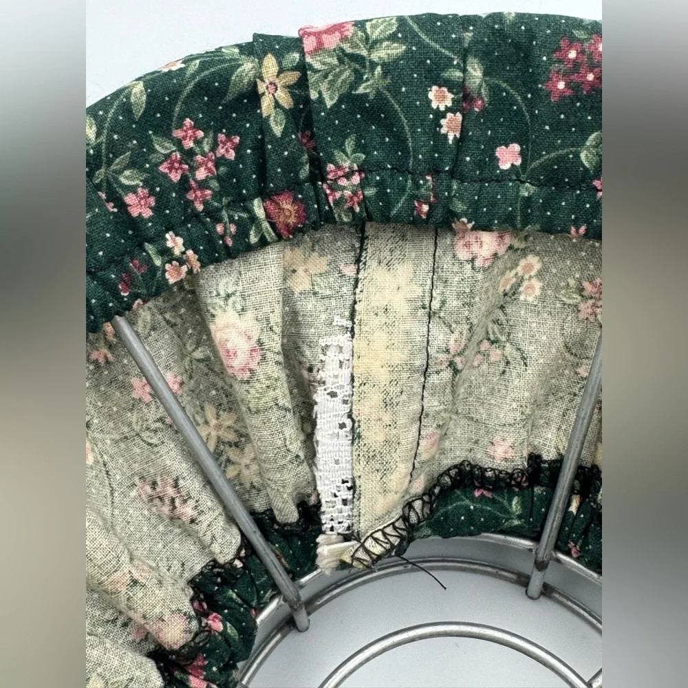 Vintage Oil‎ Lamp Floral Shade Cottagecore Glass Lantern Coquette Decor